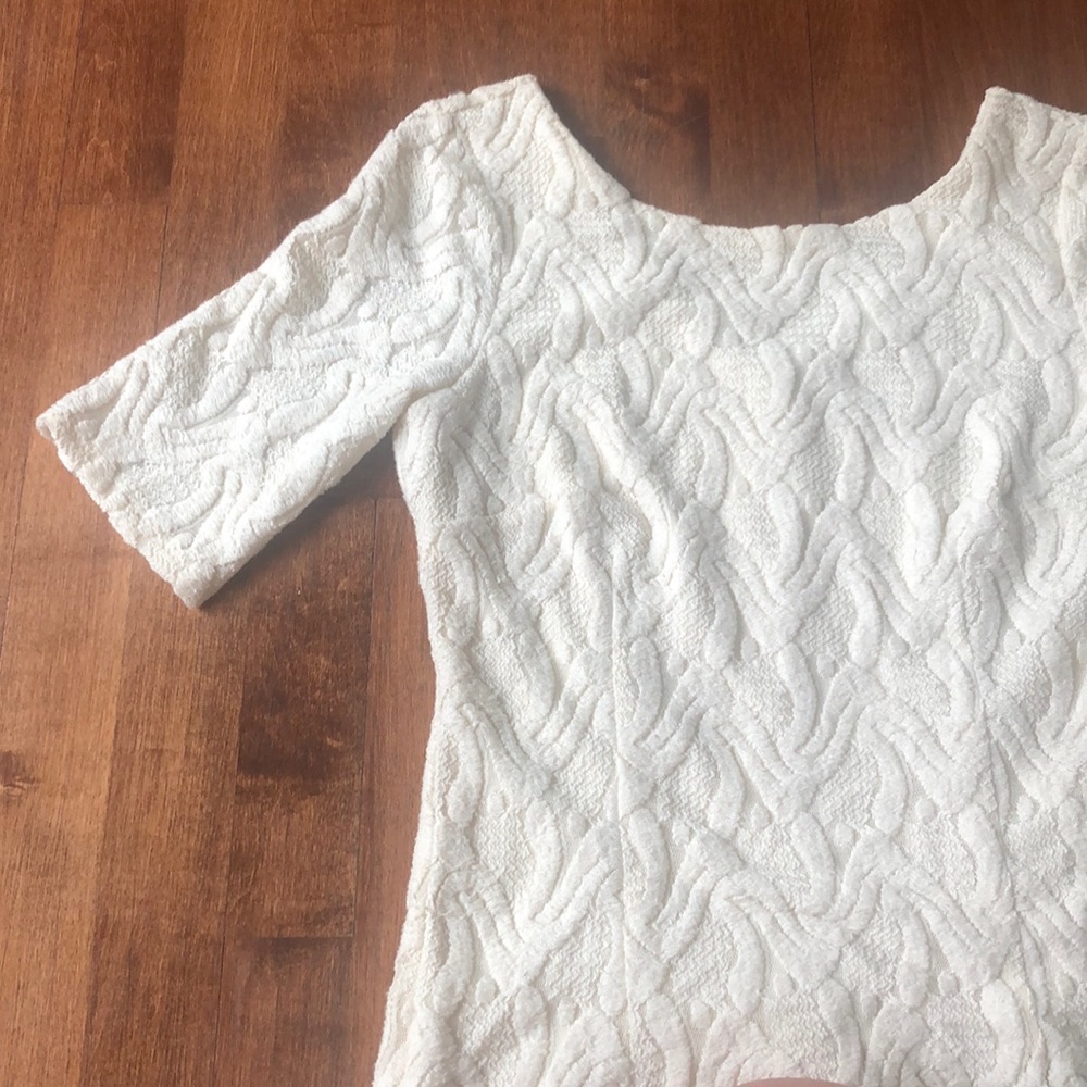 Ann Taylor beautiful cream knit dress